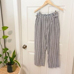 Abercrombie & Fitch Linen Blend Striped Pants